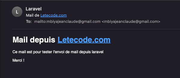 laravel mail